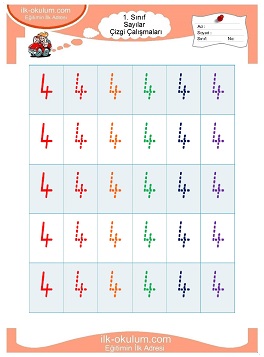 Çocuklar İçin Çizgi Çalışma Sayfaları 